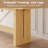 Convertible Folding Dining & Console Table, 4-Piece Natural Wood Wooden Table with Square Legs-2060360776