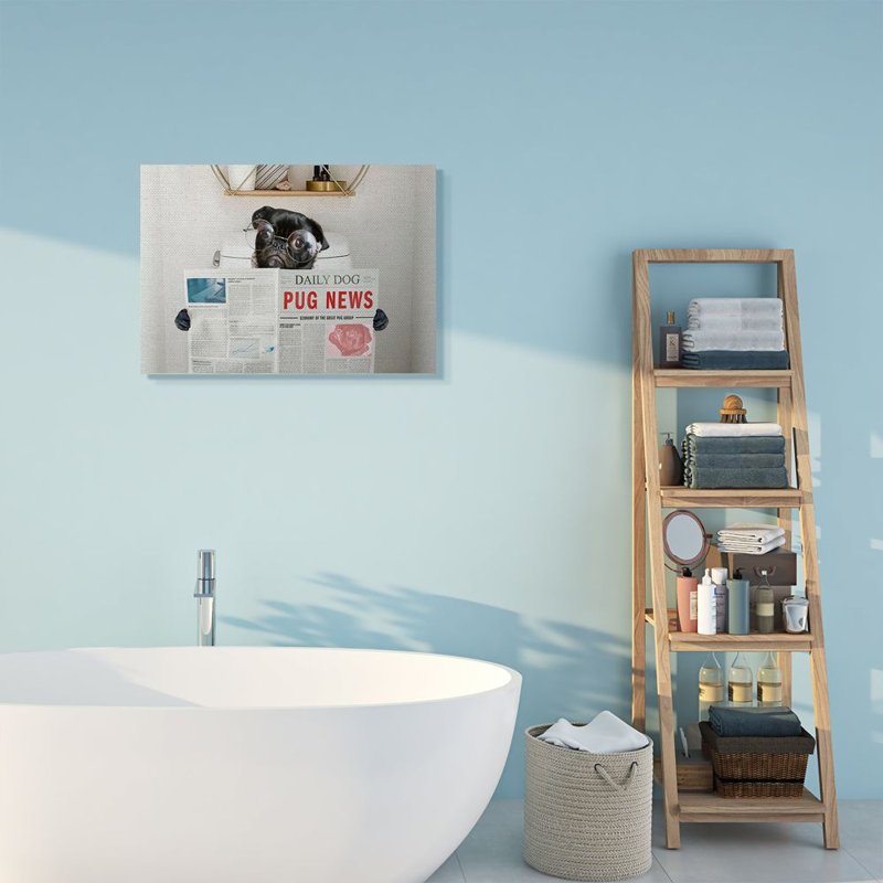 «Bathroom Carlin», Toile tendue, H 24 po x l 30 po x 1,5 po