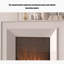 Foyer électrique décoratif en bois massif rétro français-459935517-459935514