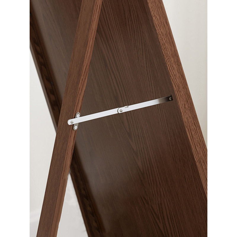 Modern Minimalist Solid Wood Rectangular Full-Length Mirror, Buttery