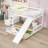 Twin Size Loft Bed With Staircase And Convertible Slide-1499454302