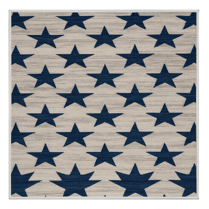  Tapis nautique lavable avec étoiles, Rond 5 pi