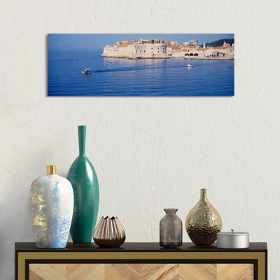Two Boats In The Sea, Dubrovnik, Croatia by Panoramic Images - Wrapped Canvas Panoramic Print