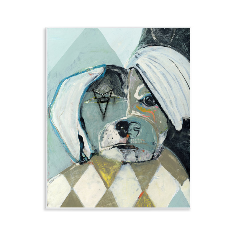 «Abstract Dog Face», plaque murale par Stacy Milrany