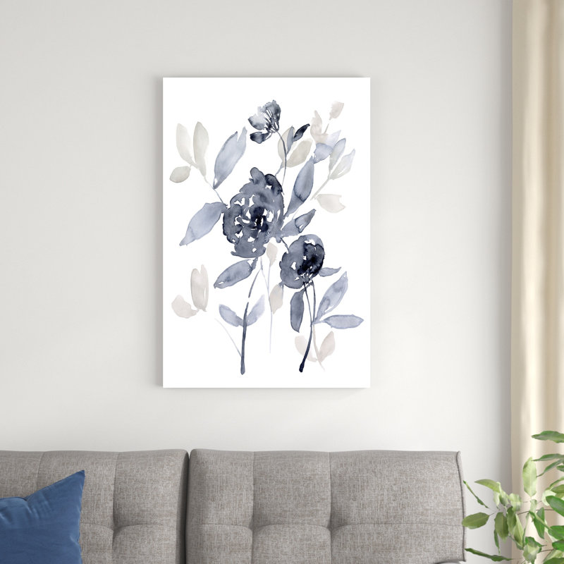 Pivoines en gris I, H 36 po x l 24 po x P 1 po