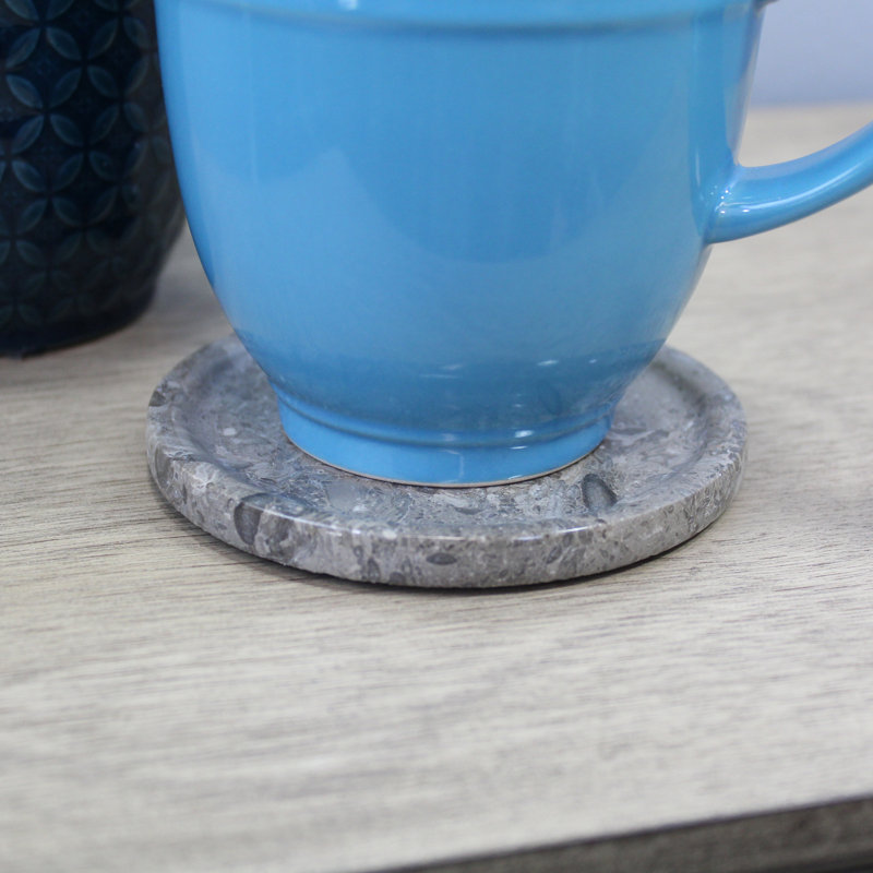 Marble Round 6 Piece Coaster Set
