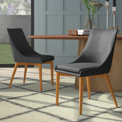 Chaise d'appoint rembourrée en lin de couleur chêne naturel Leonitus