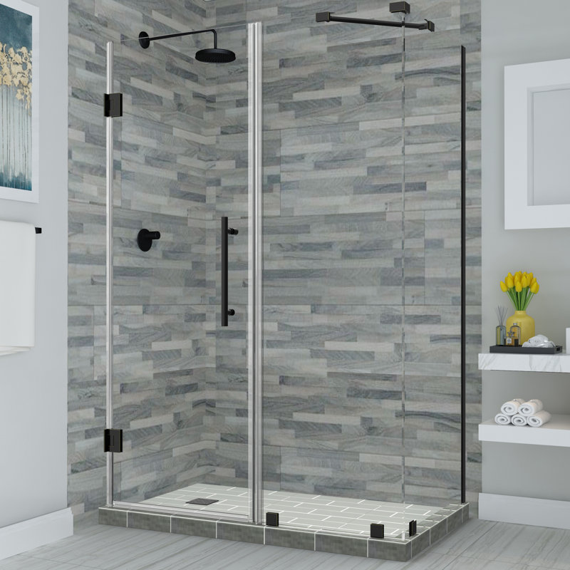 Bromley Frameless 52.25" x 72" Rectangle Hinged Shower Enclosure