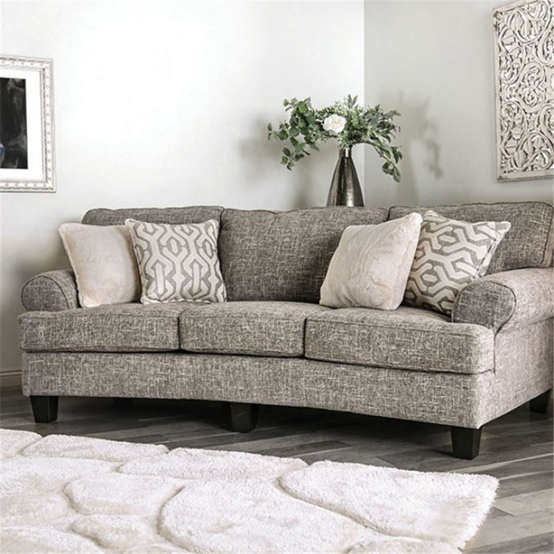 Anddy Upholstered 102'' Sofa, Gray Fabric