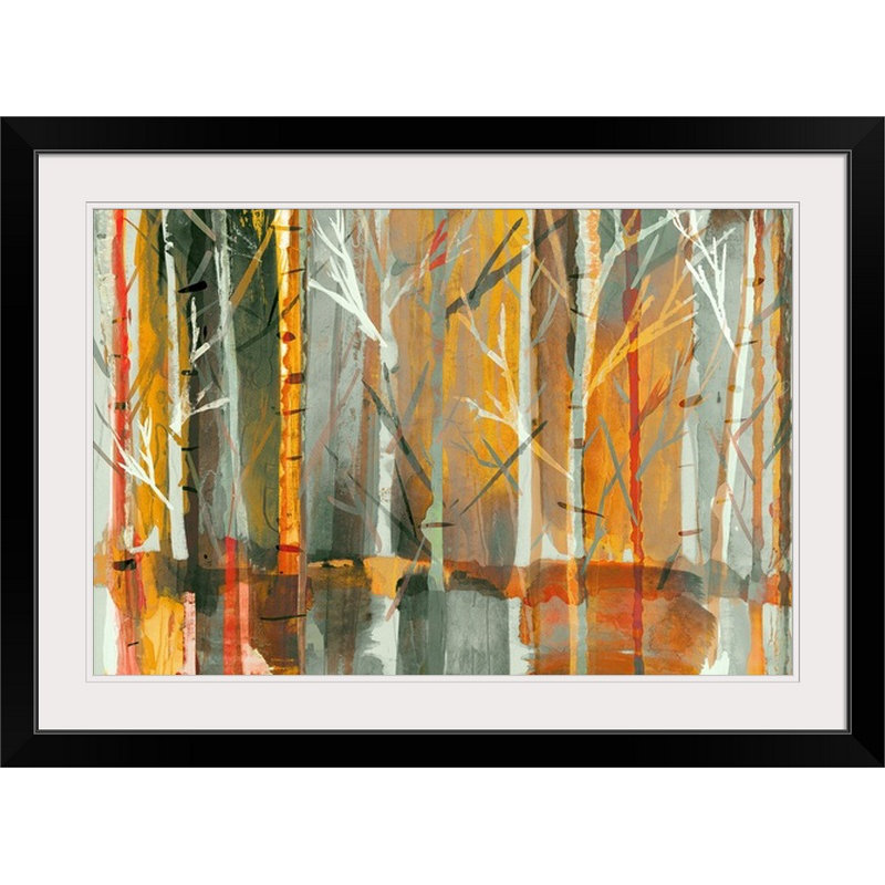 «Sunset» par Chay, reproduction d'art, Cadre noir, H 20 po x l 26 po x P 1 po