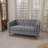 Luxurious Diamond-Stitched Button-Tufted Loveseat with Birch Wood Legs, Perfect for Contemporary and Comfortable Living Spaces.-2129855339-2129855333