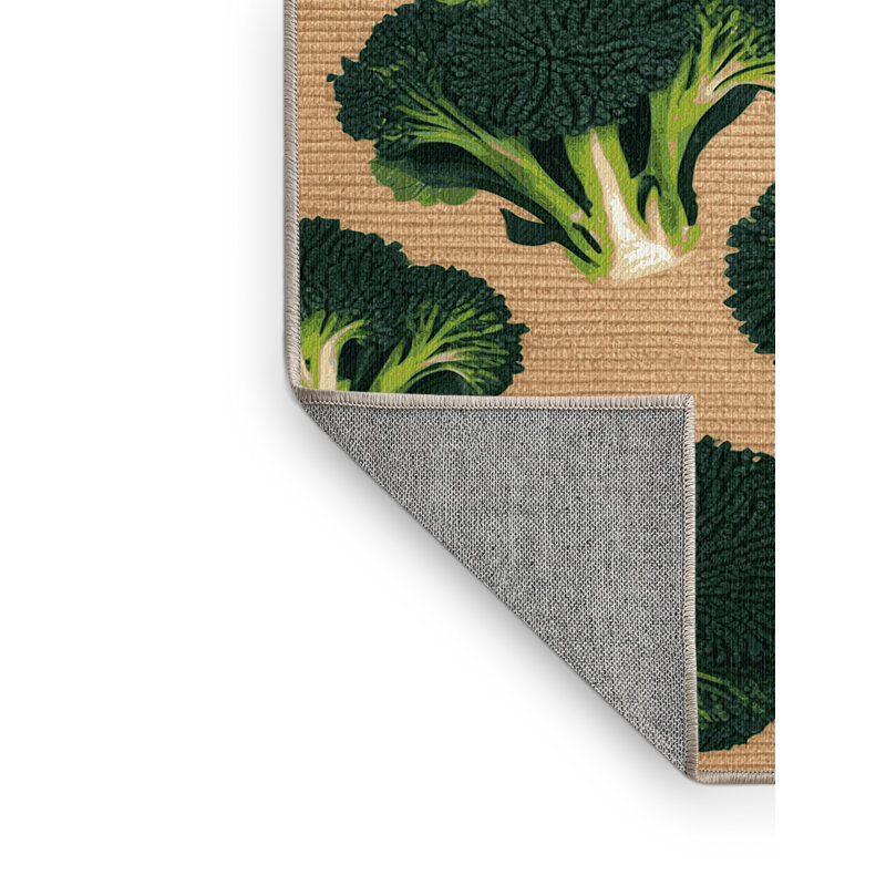  Tapis lavable avec légumes choux broccoli, Carré 6 pi