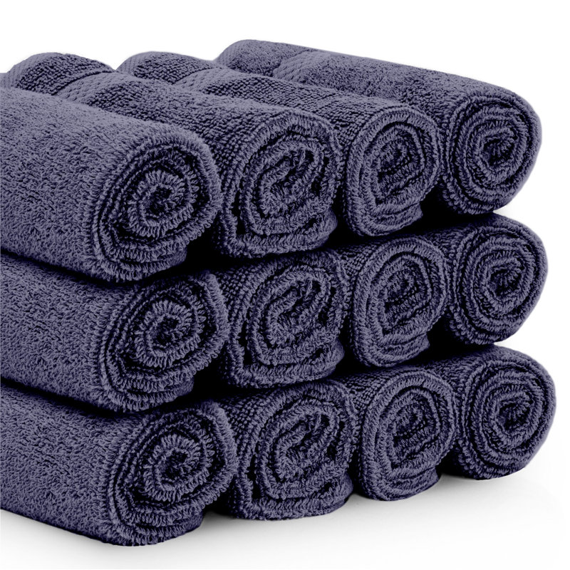 Essuie-mains 100% coton Aldene, Bleu marine