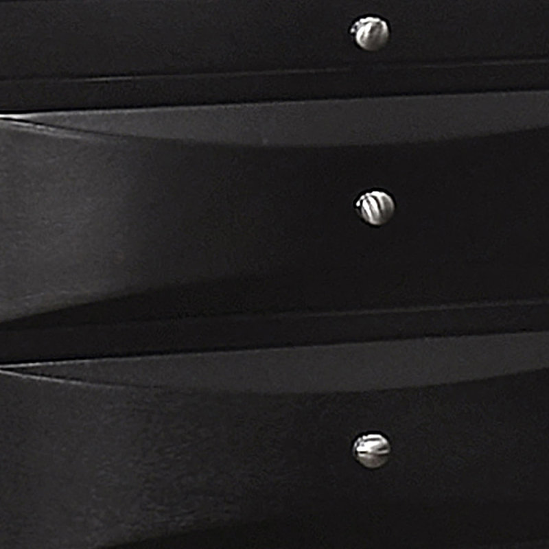 2 tables de chevet noires avec plateau coulissant dans le thème de la décoration de chambre, 25,5 pouces de hauteur, 25,05 de largeur, 17,18 de profondeur, bois franc asiatique et placage sur panneau de particules, rangement doublé de feutre pour plus de flexibilité, haute, douce