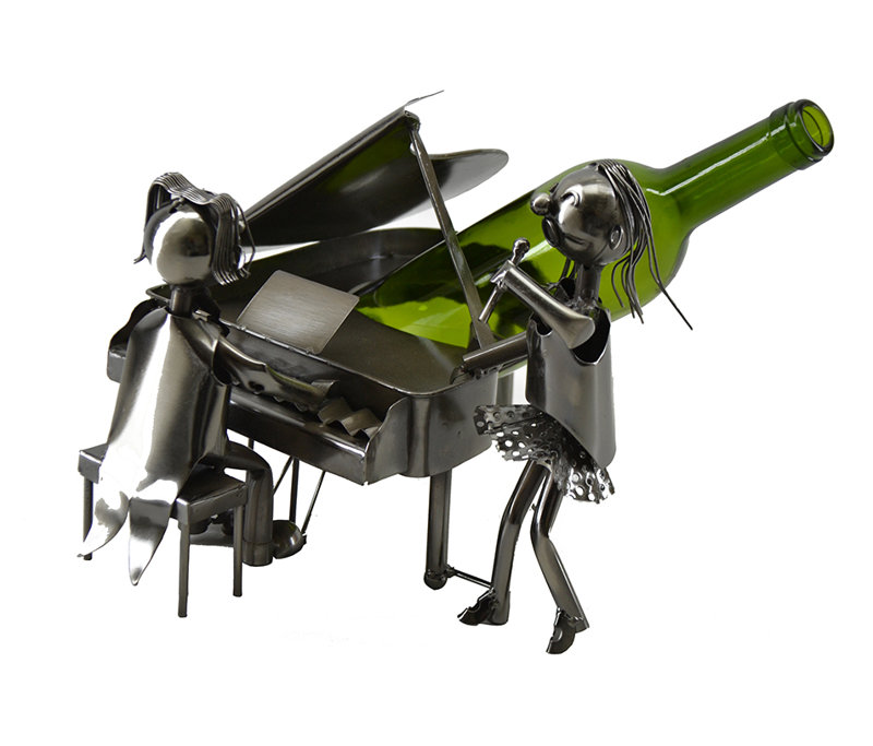 Jamel Tabletop Wine Bottle Rack in Silver