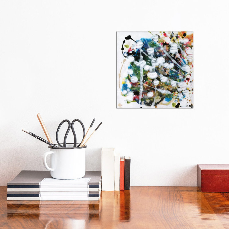 Pollock's Party II by Jodi Fuchs - Wrapped Canvas Painting, 30.48 cm H x 30.48 cm W