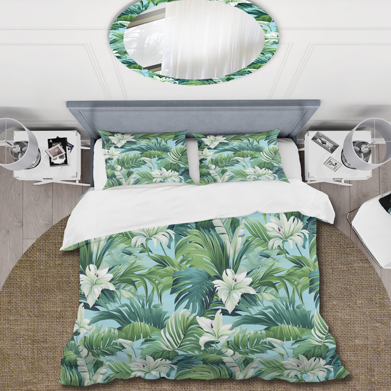 Literie Azure Breeze, Housse de couette pour très grand lit et 2 très