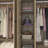 2-Piece Wardrobe Set with Rattan Doors, Hanging Rods, Shelves and Drawers, Large Bedroom Closet Storage System
