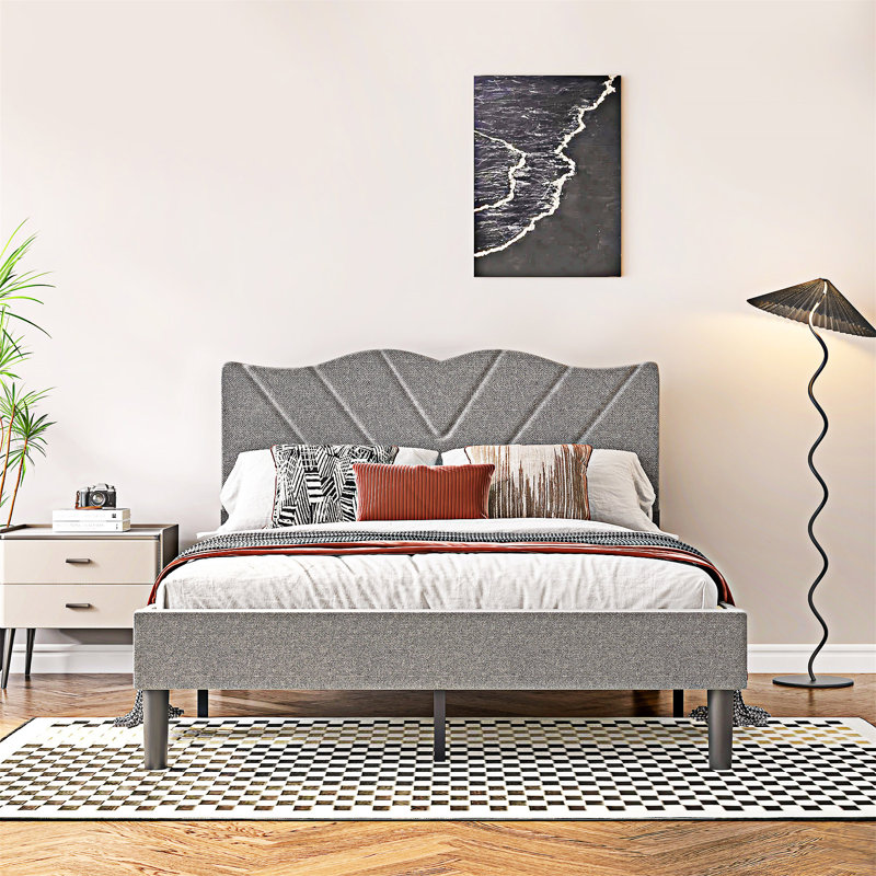 Upholstered Platm Bed Frame