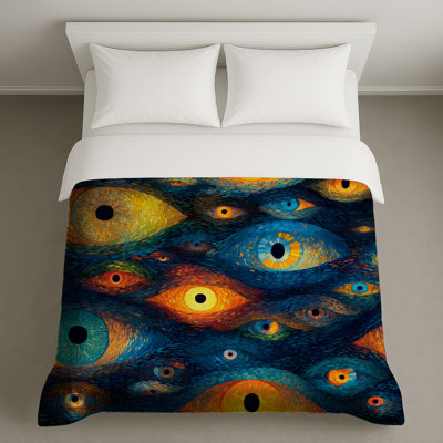Housse de couette abstraite Eyes Bedding