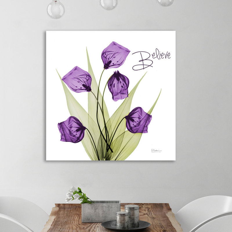 Believe Sandersonia_H34 - Wrapped Canvas Print, 30cm H x 30cm W