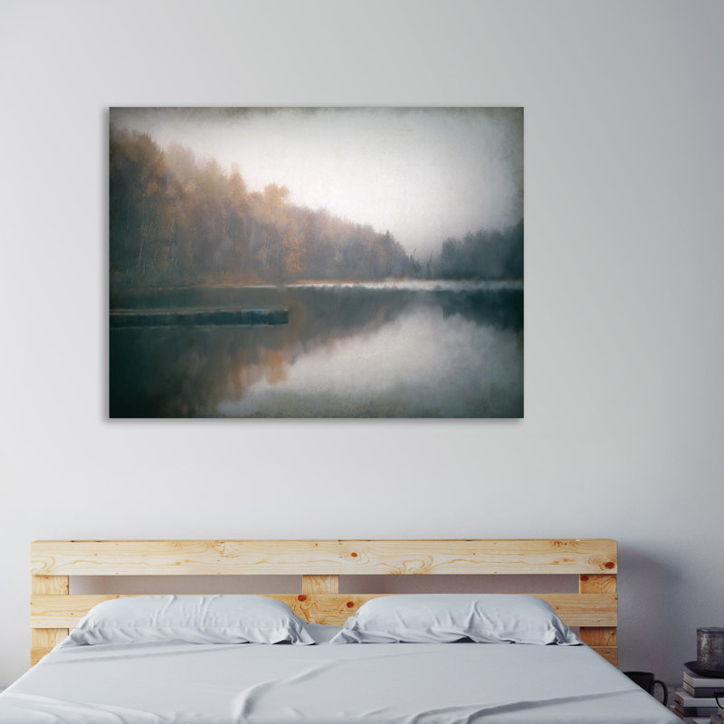 " Cloudy Lake " by Kimberly Allen, 15" H x 20" W x 1.5" D