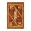 Tapis oriental doux et moelleux de style oriental Dylan - reliure brun clair-984510183