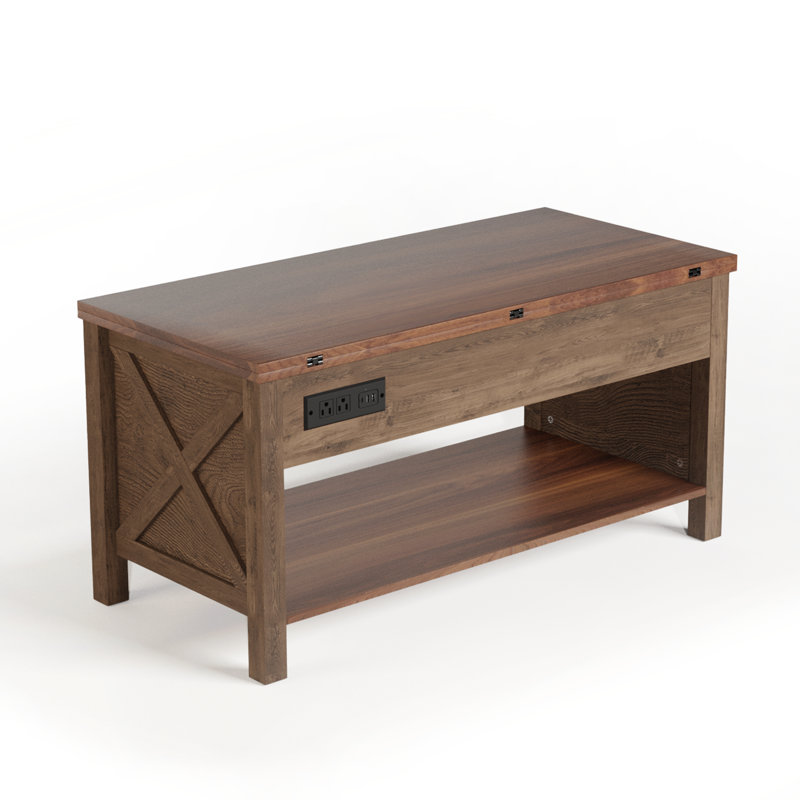 Table basse de 41,7 po avec espace de rangement et support, Tanné