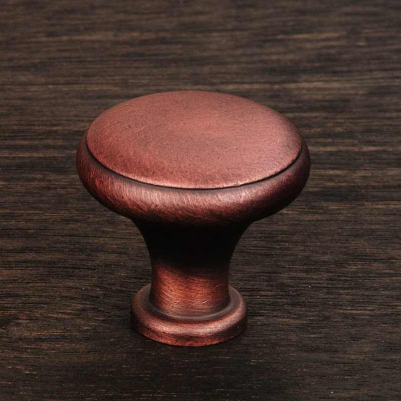 CK Series 1 1/4" Diameter Mushroom Knob, Distressed Copper