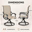 Ensemble de 2 chaises d'extérieur pivotantes à bascule pour patio - brun-1533375215