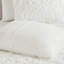 Literie en chenille de coton très grand / très grand, 3 pièces, blanc, 2 taies décoratives, fermeture à boutons, attaches de coin, lavable à la machine, housse de couette blanche de style Tranquille, très attrayant-128674652-128674654
