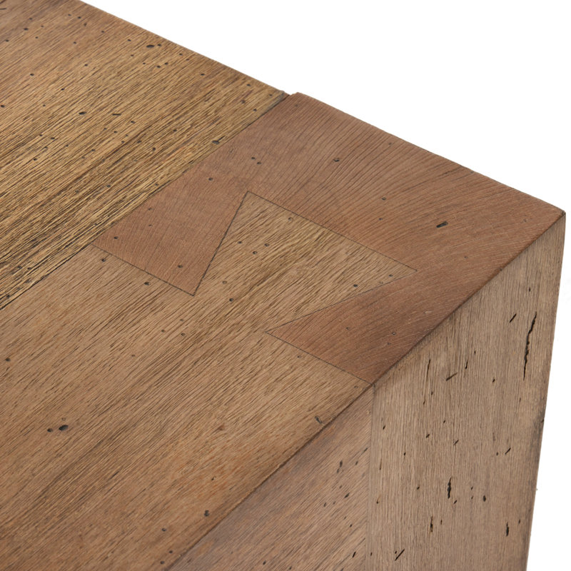 Abaso Coffee Table, Rustic Wormwood Oak