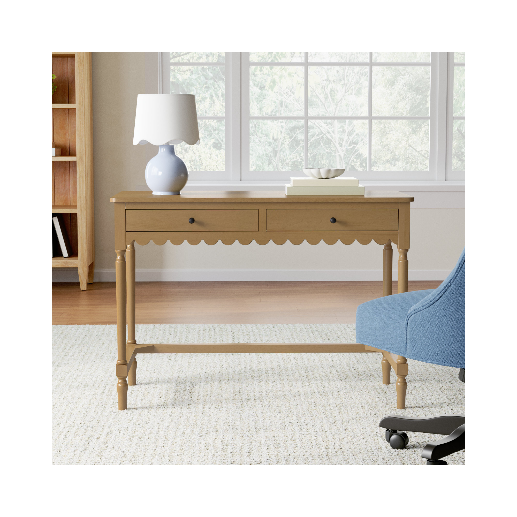 Branden 2 Drawer Desk, Brown