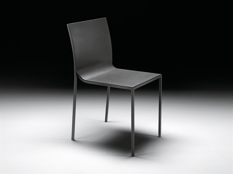 Nigel Armless Stacking Chair, Black Stained