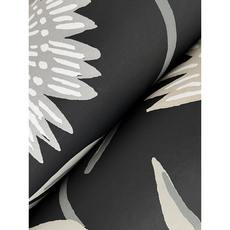 Papier peint Aster, Noir