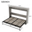 Lit escamotable pleine grandeur peu encombrant avec armoire pliante, parfait pour les petites pièces et une utilisation multifonctionnelle
