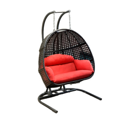 Rattan Double Swing Egg Chair