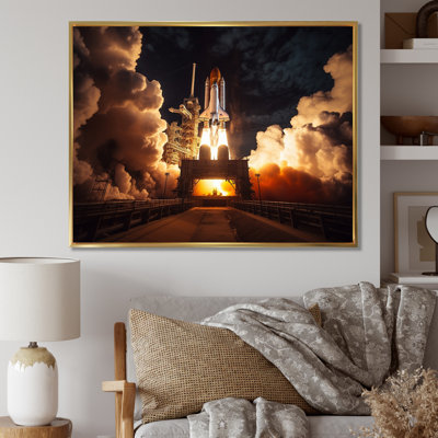 Space Shuttle Captivating Night Launch I - Space Shuttle Wall Decor