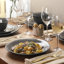 Ensemble d'assiettes et de bols Gibson Elite Port Barton, ensembles de vaisselle en grès 12 pièces, ensemble de vaisselle en glacis réactif - noir-126181514