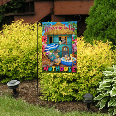 Summer Nuthouse Humor Garden Flag