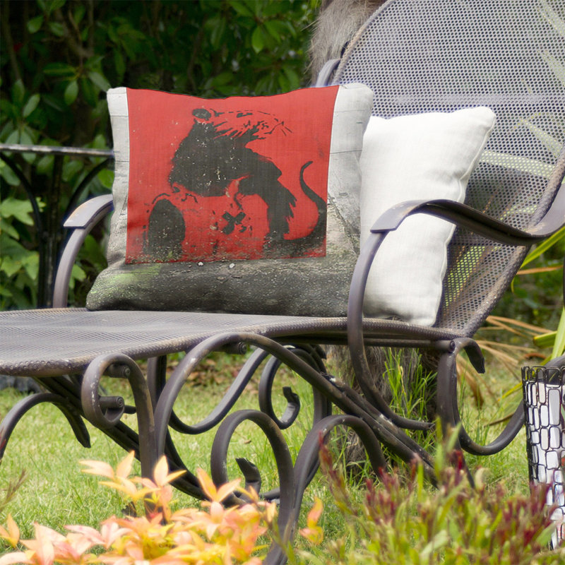 Outdoor Reversible Throw Pillow, 18" x 18", No