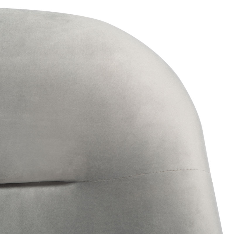 Margo Velvet Armchair, Gray Velvet