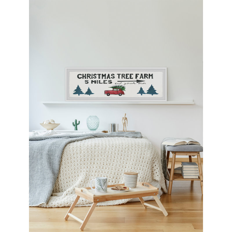 Tree Farm 5 Miles - Single Picture Frame Panoramic Print, 38cm H x 114cm W x 3.81cm D
