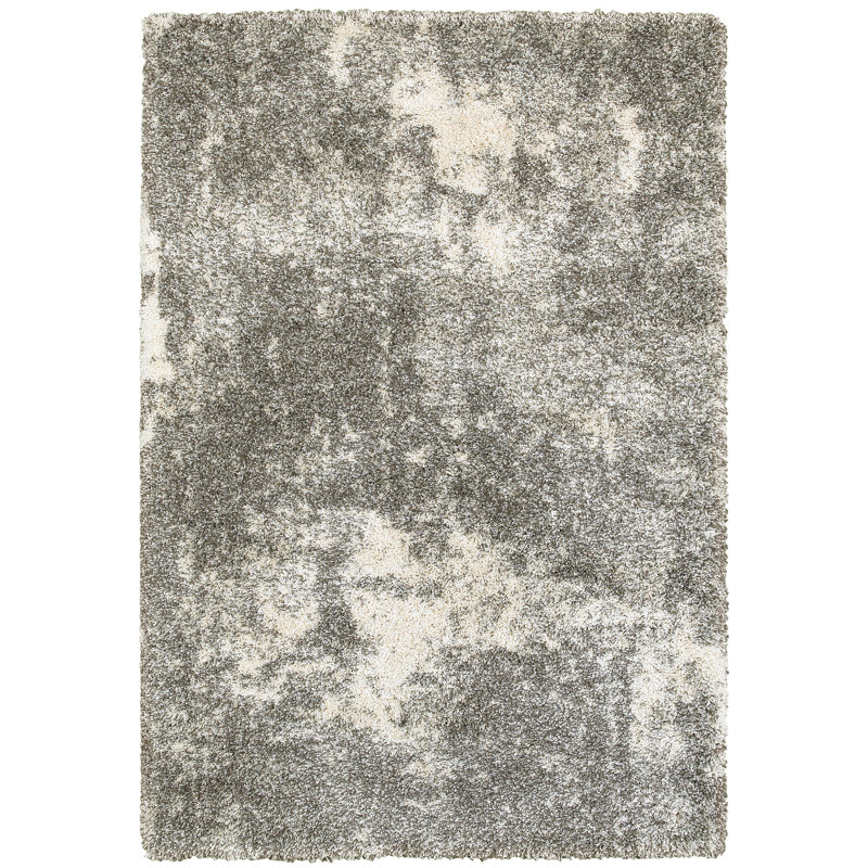 Tapis gris / ivoire Angiens, Rectangle 1 pi 10 po x 3 pi 3 po