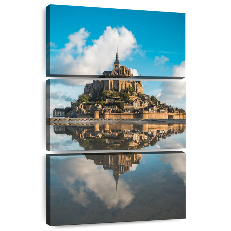 Adella Mont Saint Michel reflet, H 38 po x l 24 po