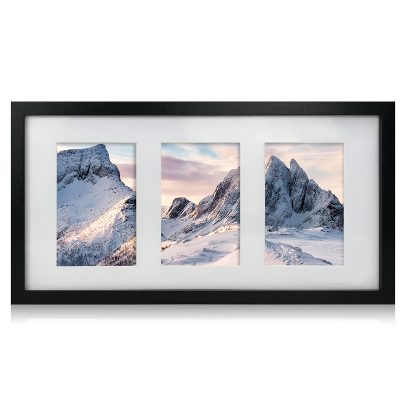 Domic Picture Frame with Mat, Black