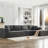 106" Modern L-shape Cloud Sectional With Right Facing Chaise, Gray Corduroy, No Assembly, 3 For 's Play Assembly Living Area-542226455-542226457