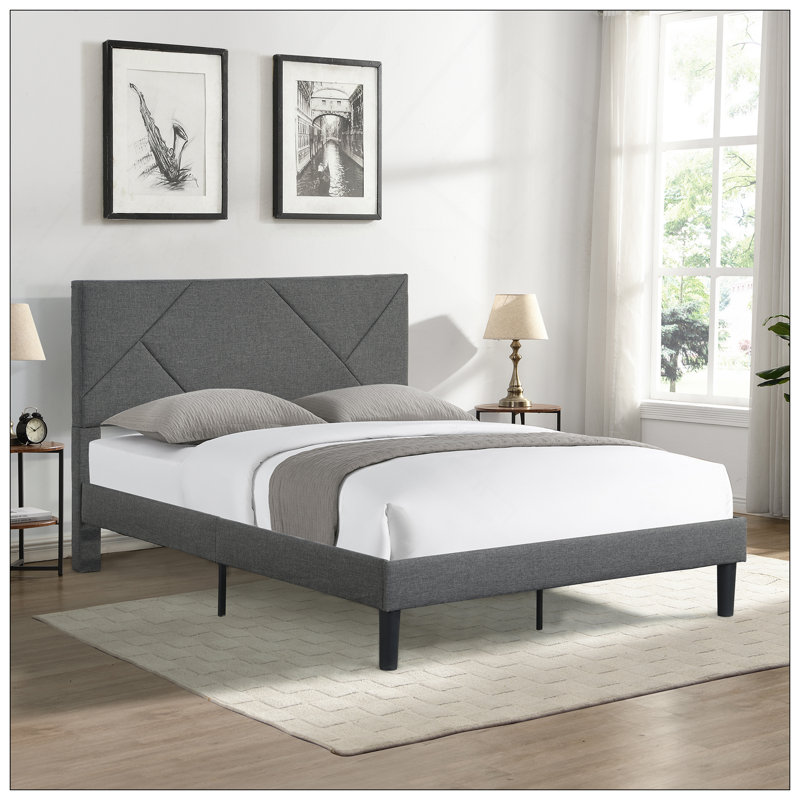 Base de lit tapissier grand format, support en lattes de bois, assemblage facile