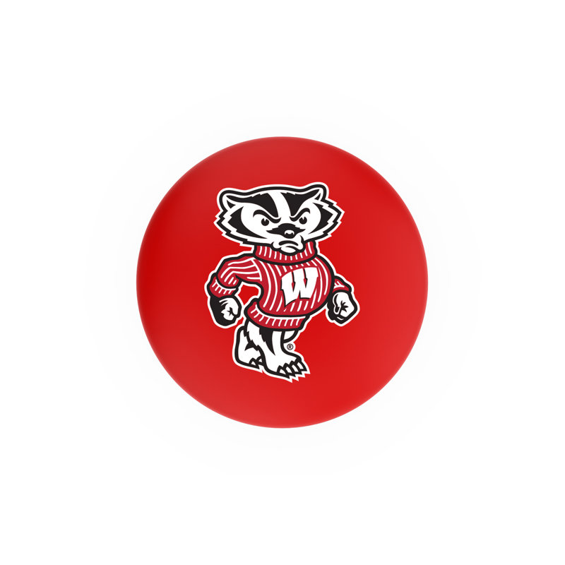 Tabouret tournant 36 "NCAA, Wisconsin - « Badger », Chrome