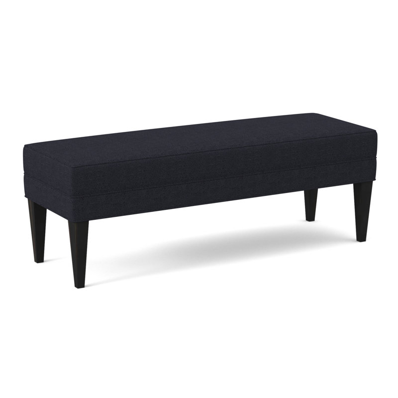 Livery Upholstered Bench, Espresso, Venice Navy